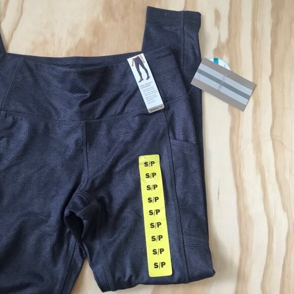 Mondetta Luxury Performance  Purple Grey Leggings women size S - Picture 7 of 15